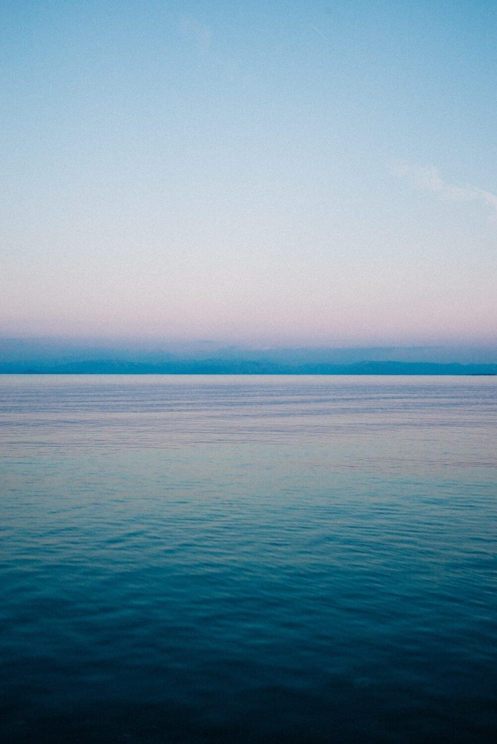 outdoor photography for a light guide of a ionian sea